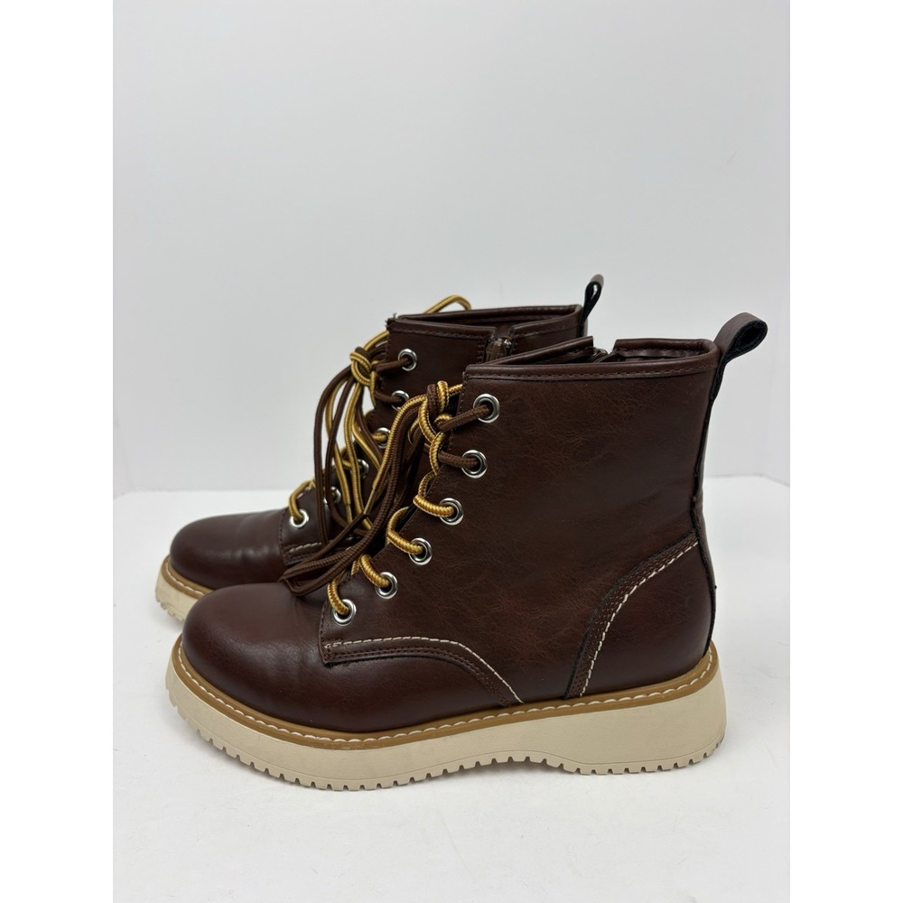 Madden Girl Kentt Hiking Boots Lace Up and Side Zipper. Women's Size 7.5M
